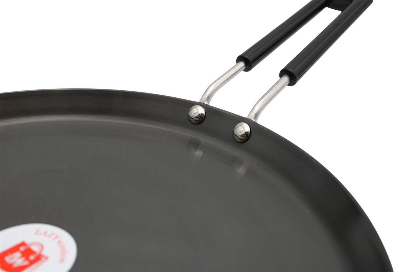 LAZYwindow Superior Quality Hard Anodised Dosa Tawa, Dia - 27.5cm, 750ml (Black) | Induction Base & Long-Lasting