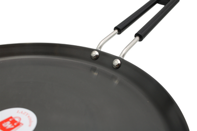 LAZYwindow Superior Quality Hard Anodised Dosa Tawa, Dia - 27.5cm, 750ml (Black) | Induction Base & Long-Lasting