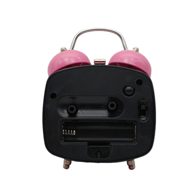 LAZYwindow Twin Bell Analog Alarm Clock | Loud Ring | Retro Table Clock for Bedroom & Office Multicolor (Squircle Shape)