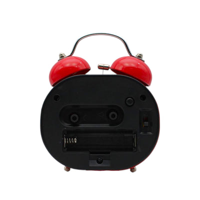 LAZYwindow Twin Bell Analog Alarm Clock | Loud Ring | Retro Table Clock for Bedroom & Office Multicolor (Oval Shape)