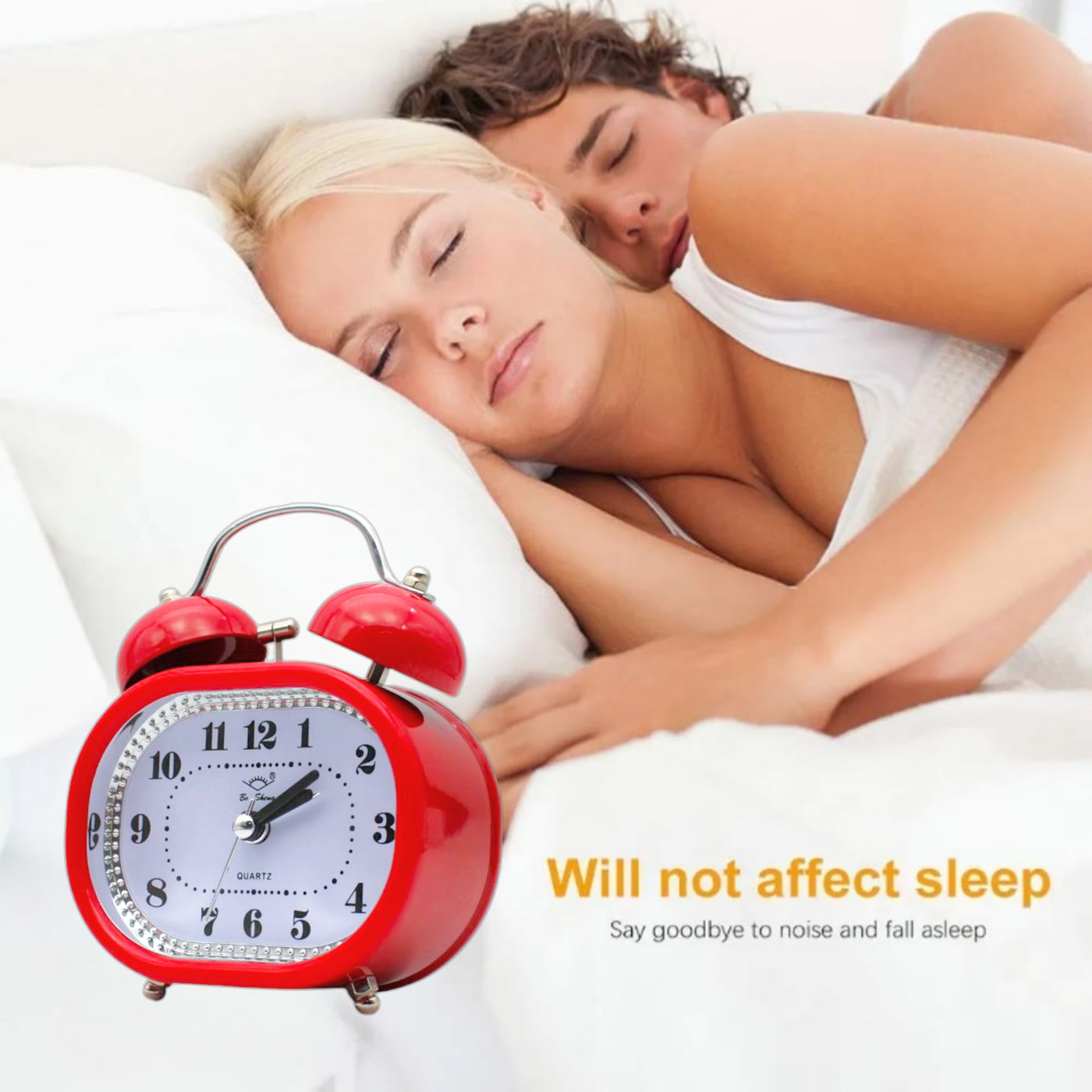 LAZYwindow Twin Bell Analog Alarm Clock | Loud Ring | Retro Table Clock for Bedroom & Office Multicolor (Oval Shape)