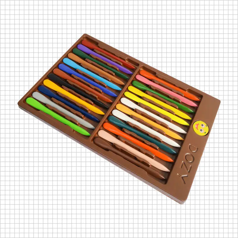 DOZY Erasable Crayons Colours 24 Assorted Shades