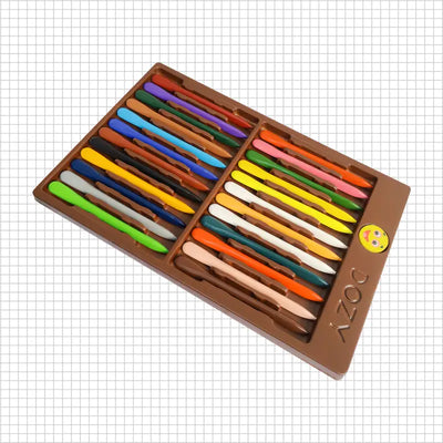 DOZY Erasable Crayons Colours 24 Assorted Shades