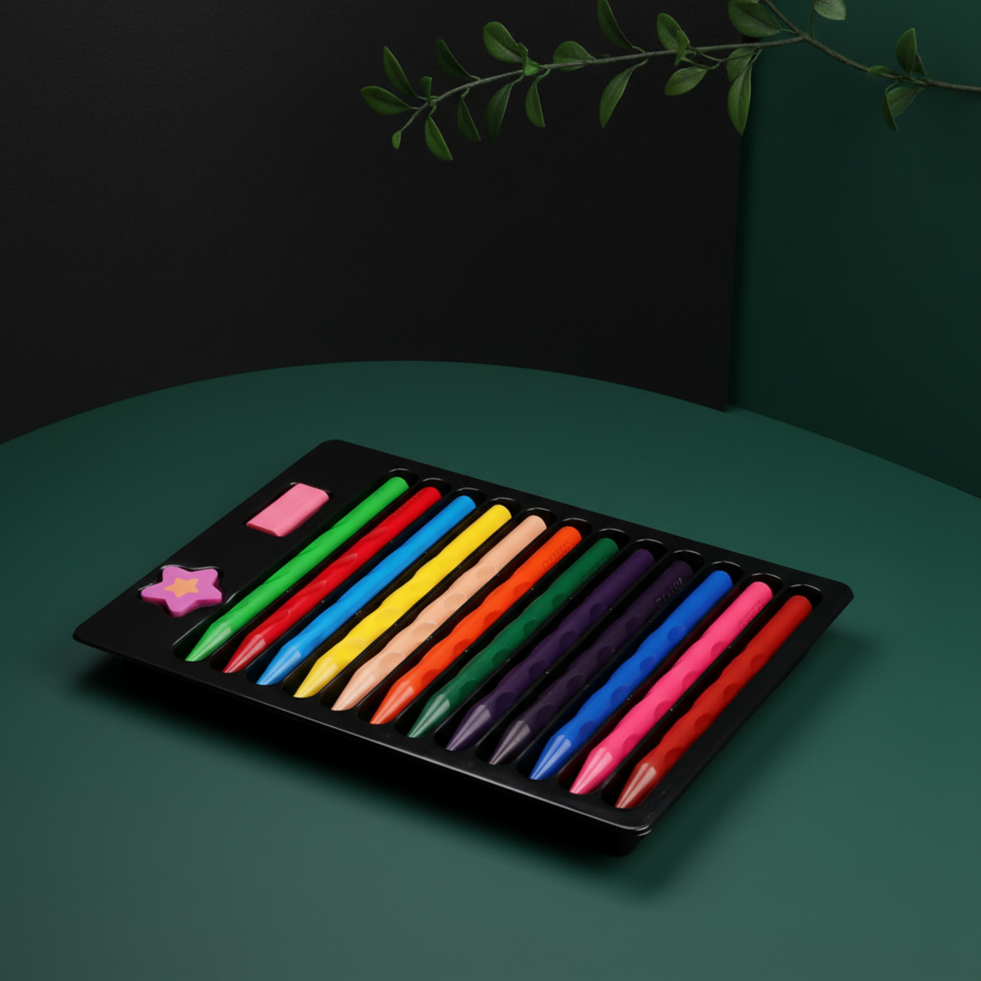 DOZY Plastic Crayons Colours– 12 Captivating Shades | Pack of 2