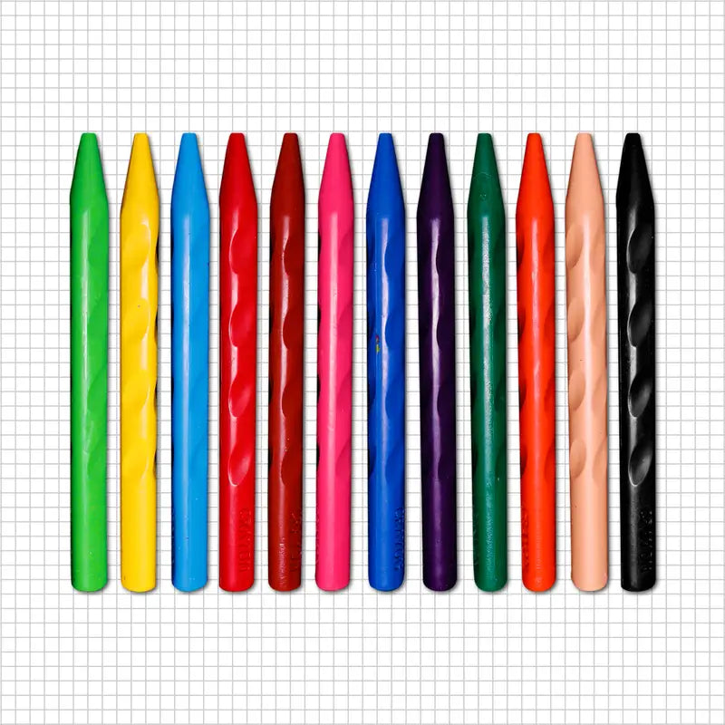 DOZY Plastic Crayons Colours– 12 Captivating Shades | Pack of 2