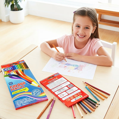 DOZY 12 Colour Pencils Set – Extra Smooth & Vibrant Shades