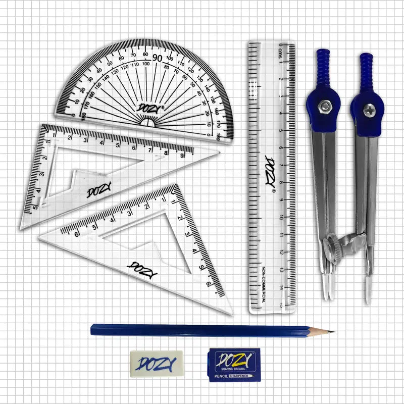 DOZY Geometric Mathematical Drawing Instruments Box – Pack of 2