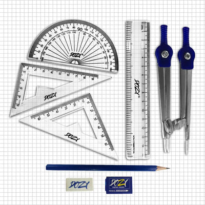 DOZY Geometric Mathematical Drawing Instruments Box – Pack of 2