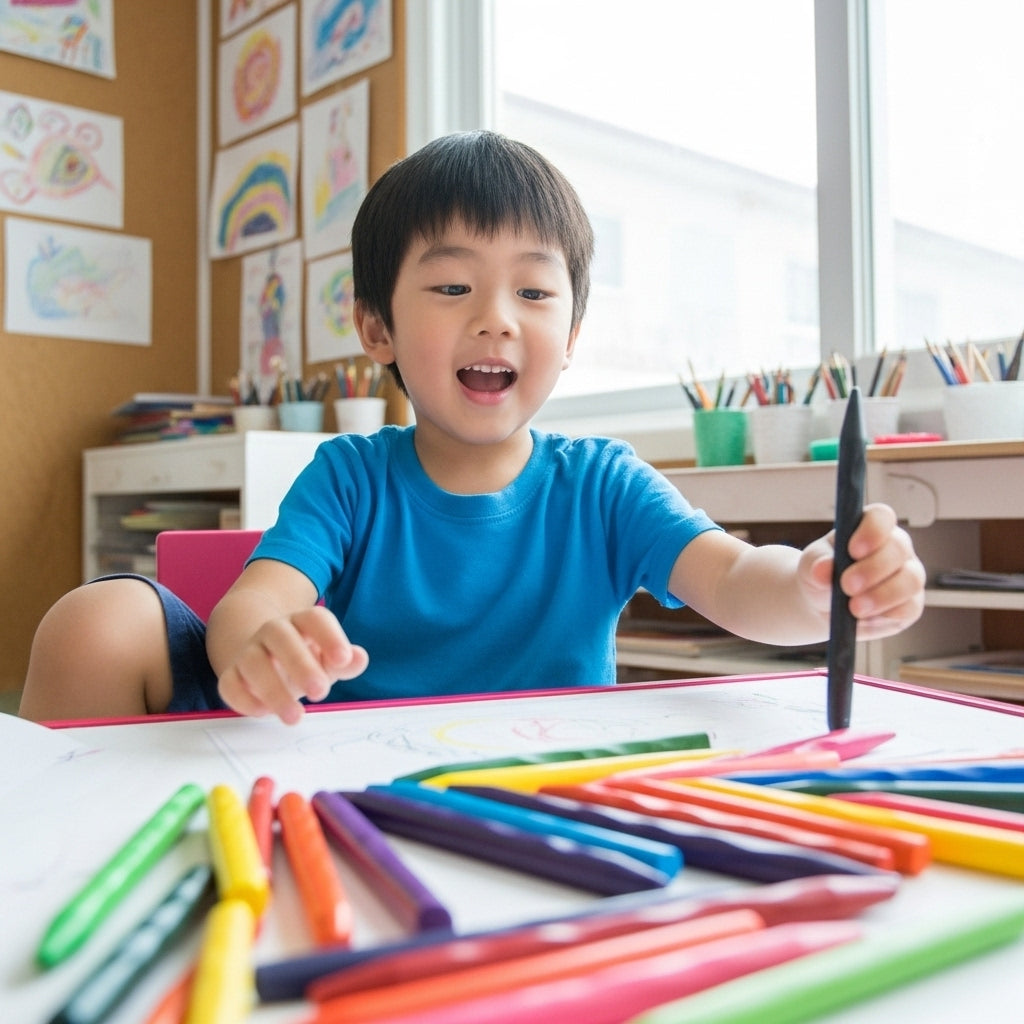 DOZY Triangle Plastic Crayons Colours – 12 Vibrant Colours | Pack of 3