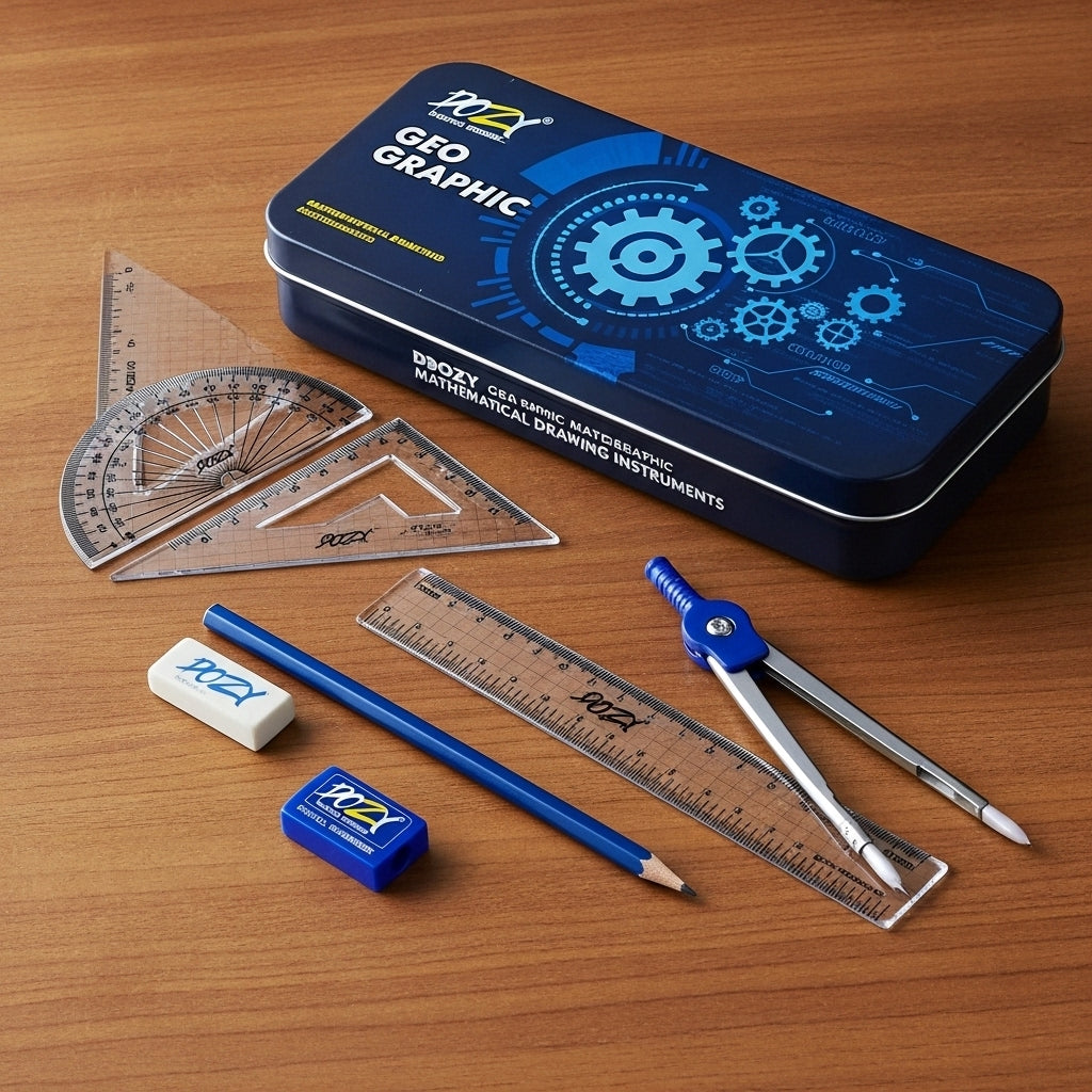 DOZY Geometric Mathematical Drawing Instruments Box