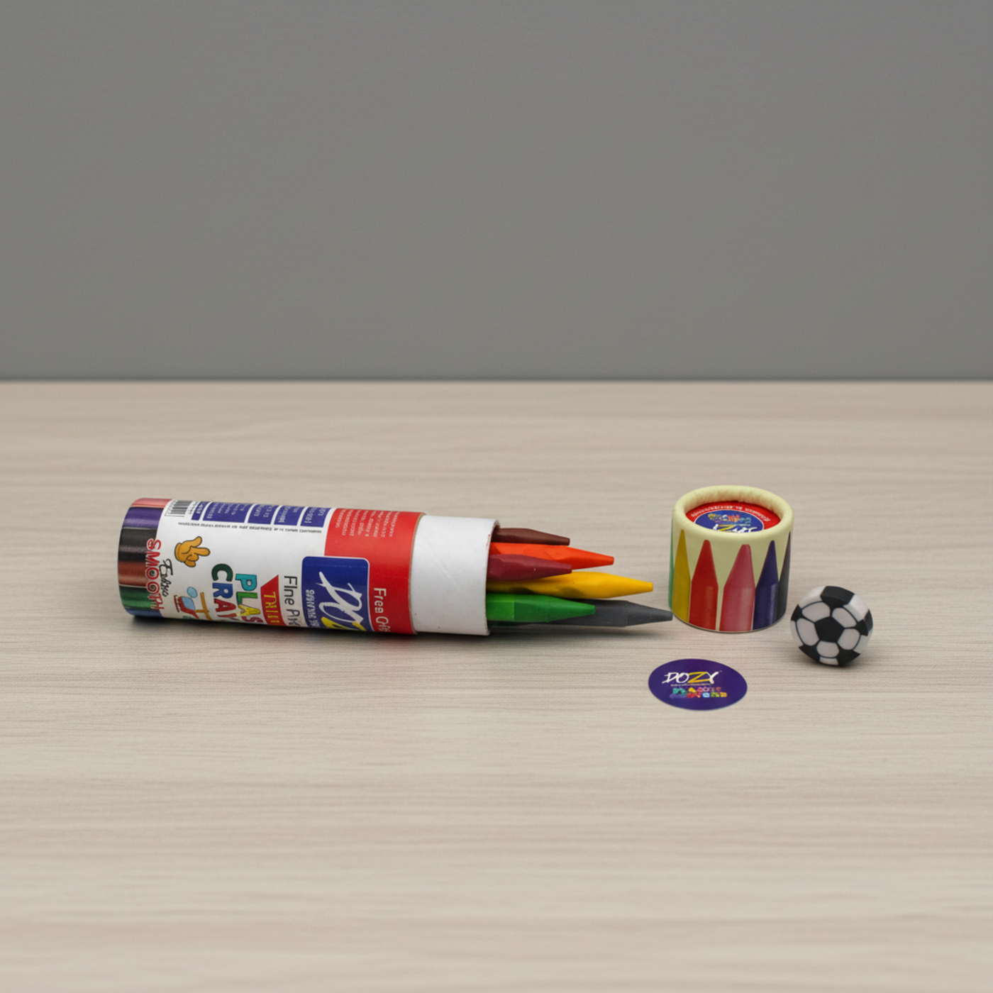 DOZY Triangle Plastic Crayons Colours – 12 Vibrant Colours