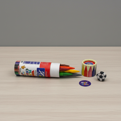 DOZY Triangle Plastic Crayons Colours – 12 Vibrant Colours