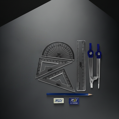 DOZY Geometric Mathematical Drawing Instruments Box – Pack of 2